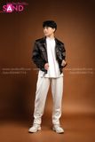 Outfit Phối Sẵn - (Quần Suông Trắng phối Áo Khoác Đen)