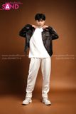 Outfit Phối Sẵn - (Quần Suông Trắng phối Áo Khoác Đen)