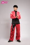 Outfit Phối Sẵn - (Quần Nắp Ngang Đỏ phối Áo Khoác Da Crop Đỏ)
