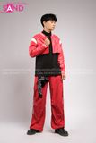 Outfit Phối Sẵn - (Quần Nắp Ngang Đỏ phối Áo Khoác Da Crop Đỏ)