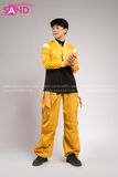 Outfit Phối Sẵn - (Quần Nắp Ngang Vàng phối Áo Khoác Da Crop Vàng)
