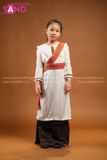 NCM0004 Trang Phục Dân Tộc Chăm Nữ Trắng Trẻ Em