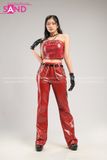 Outfit Phối Sẵn - (Quần Suông Da Đỏ phối Áo Quây Da Đỏ)