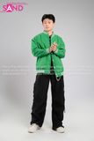 Outfit Phối Sẵn - (Quần Nắp Ngang Đen phối Áo Khoác Bomber Xanh Lá