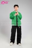 Outfit Phối Sẵn - (Quần Nắp Ngang Đen phối Áo Khoác Bomber Xanh Lá