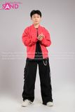 Outfit Phối Sẵn - (Quần Nắp Ngang Đen phối Áo Khoác Bomber Đỏ)