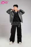 Outfit Phối Sẵn - (Quần Nắp Ngang Đen phối Áo Khoác Bomber Xám)