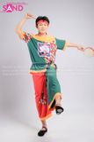 TBD0902 Bà Ba Đồng Dao Hoạ Tiết Caro Hưu Cam Xanh - Nam