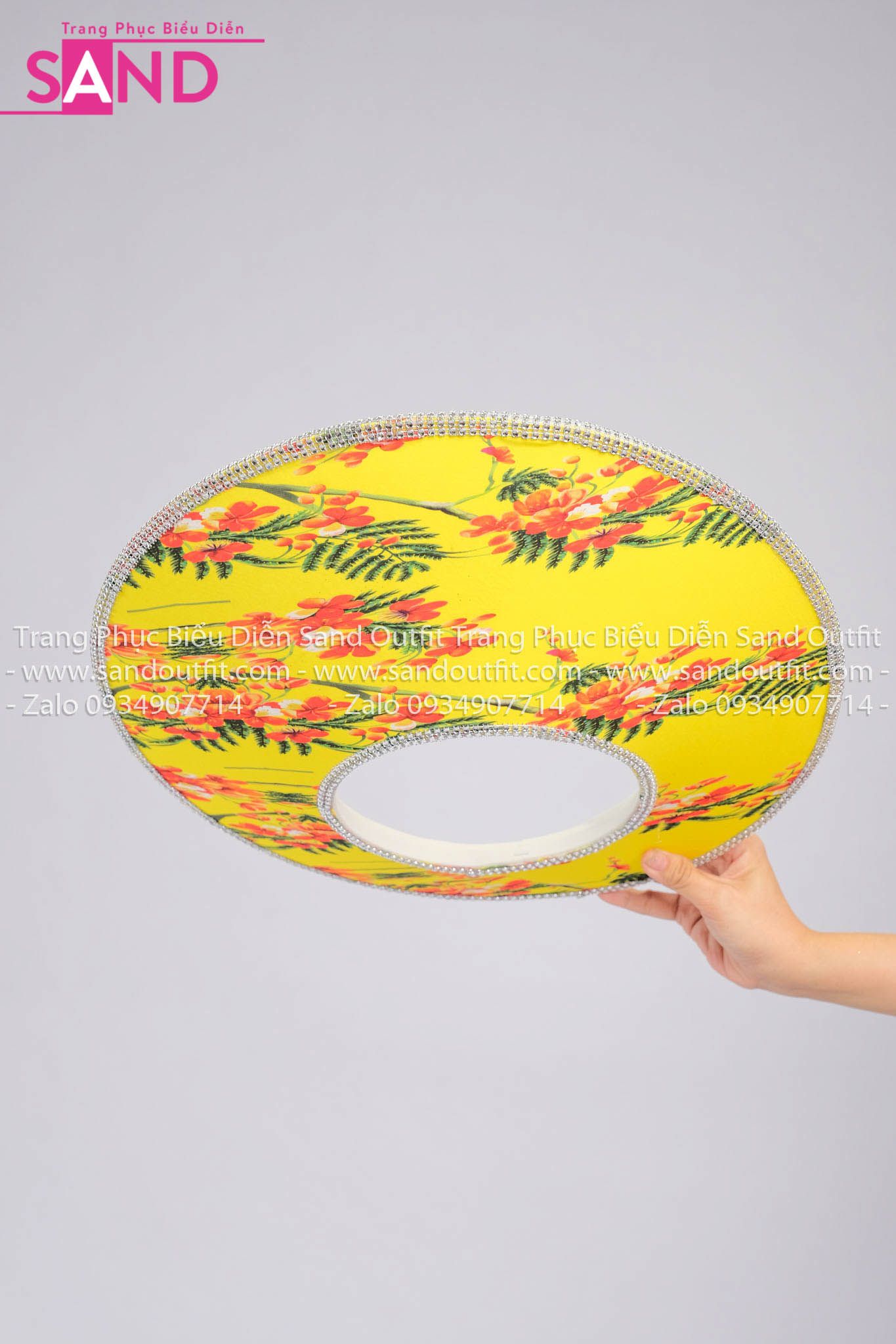 DMA0305 Mấn Áo Dài - Hoạ Tiết Hoa Phượng Đỏ