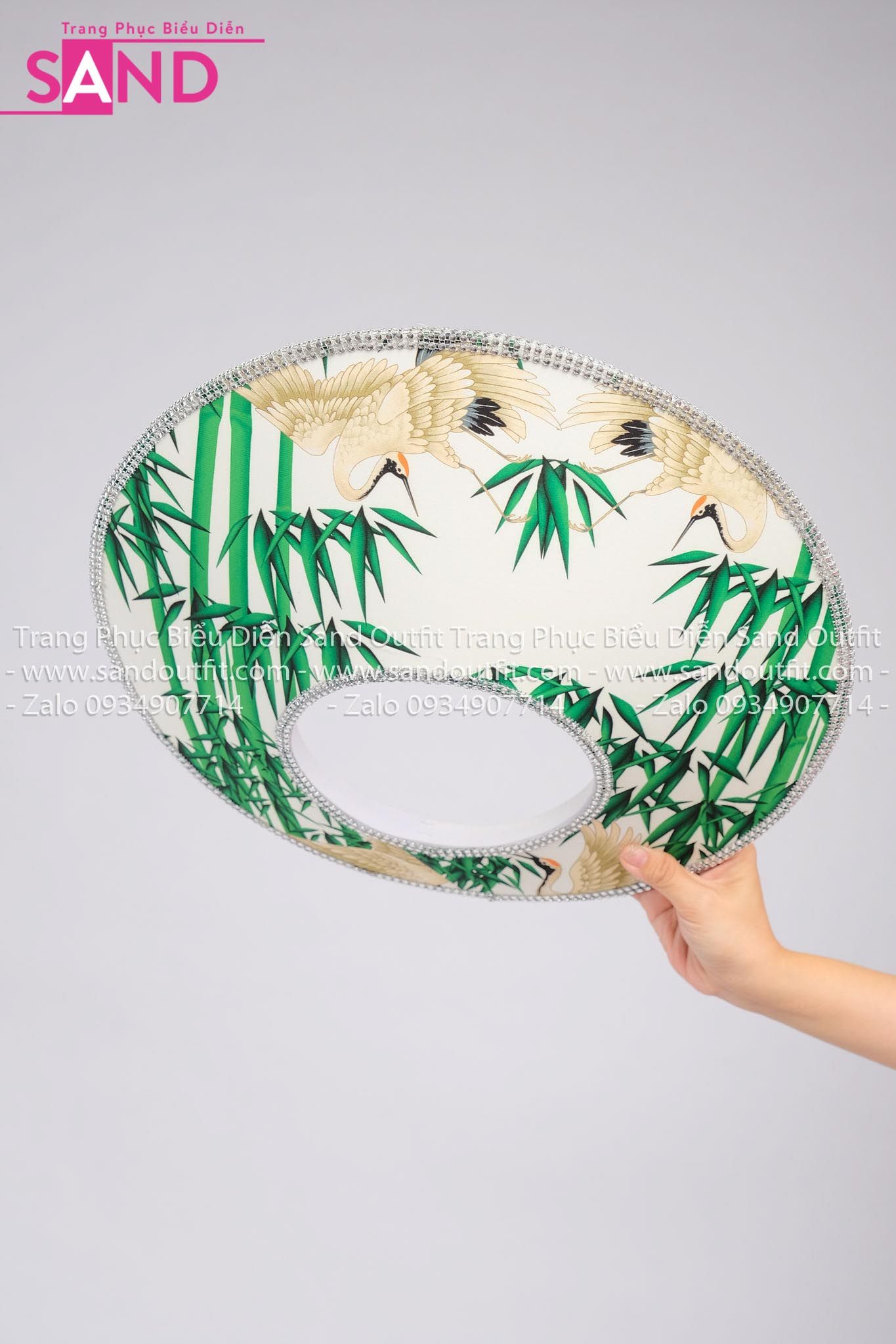 DMA0002 Mấn Áo Dài - Hoạ Tiết Tre Xanh