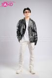 Outfit Phối Sẵn - (Quần Suông Trắng phối Áo Khoác Da)