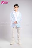 Outfit Phối Sẵn - (Quần Tây Trắng phối Vest Kim Sa Loang)
