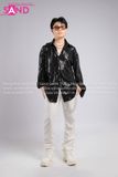 Outfit Phối Sẵn - (Quần Tây Trắng phối Áo Sơmi Kim Sa Đen)