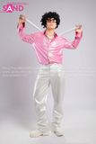 Trang Phục Disco Thập Niên 70 ( Áo Hồng - Quần Bạc )