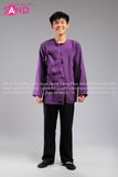 TBK0701 Áo Bà Ba Vạt Hò Nam - Tím