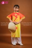 KAC0303 Áo Dài Sao Vàng Tay Cánh Tiên Trẻ Em