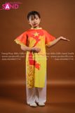 KAC0303 Áo Dài Sao Vàng Tay Cánh Tiên Trẻ Em