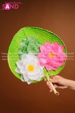 DQT0901 Quạt Sen Xanh Lá Nhạt