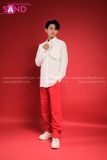 Outfit Phối Sẵn - (Quần Tây Đỏ phối Sơmi Táp Trắng)