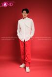 Outfit Phối Sẵn - (Quần Tây Đỏ phối Sơmi Táp Trắng)