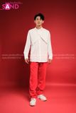 Outfit Phối Sẵn - (Quần Tây Đỏ phối Sơmi Táp Trắng)