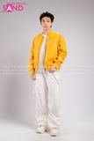 Outfit Phối Sẵn - (Quần Nắp Ngang Trắng phối Áo Bomber Vàng)