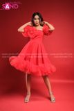 TMB0403 Váy Xòe Hiện Đại Đỏ