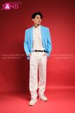 Outfit Phối Sẵn - (Quần Tây Trắng phối Vest Xanh Biển)