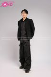 Outfit Phối Sẵn - (Quần Nắp Ngang Đen phối Vest Đen)