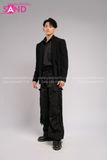 Outfit Phối Sẵn - (Quần Nắp Ngang Đen phối Vest Đen)
