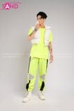 Outfit Phối Sẵn - (Quần Neon Lưới Phối Phao Gile Trắng)