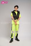 Outfit Phối Sẵn - (Quần Neon Lưới Phối Gile Phao Đen)