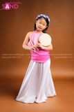 Yếm Voan Hồng TYK0504 Phối Đụp Trắng Trẻ Em TQV0004