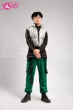 Outfit Phối Sẵn - (Quần Jogger Túi Hộp Xanh Lá Phối Phao Bạc)