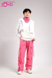 Outfit Phối Sẵn - (Quần Túi Hộp Hồng phối Phao Trắng)
