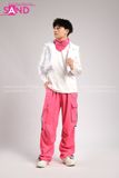 Outfit Phối Sẵn - (Quần Túi Hộp Hồng phối Phao Trắng)