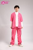 Outfit Phối Sẵn - (Quần Jogger Túi Hộp Hồngl Phối Bóng Chày Hồng)