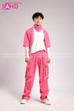 Outfit Phối Sẵn - (Quần Jogger Túi Hộp Hồngl Phối Bóng Chày Hồng)