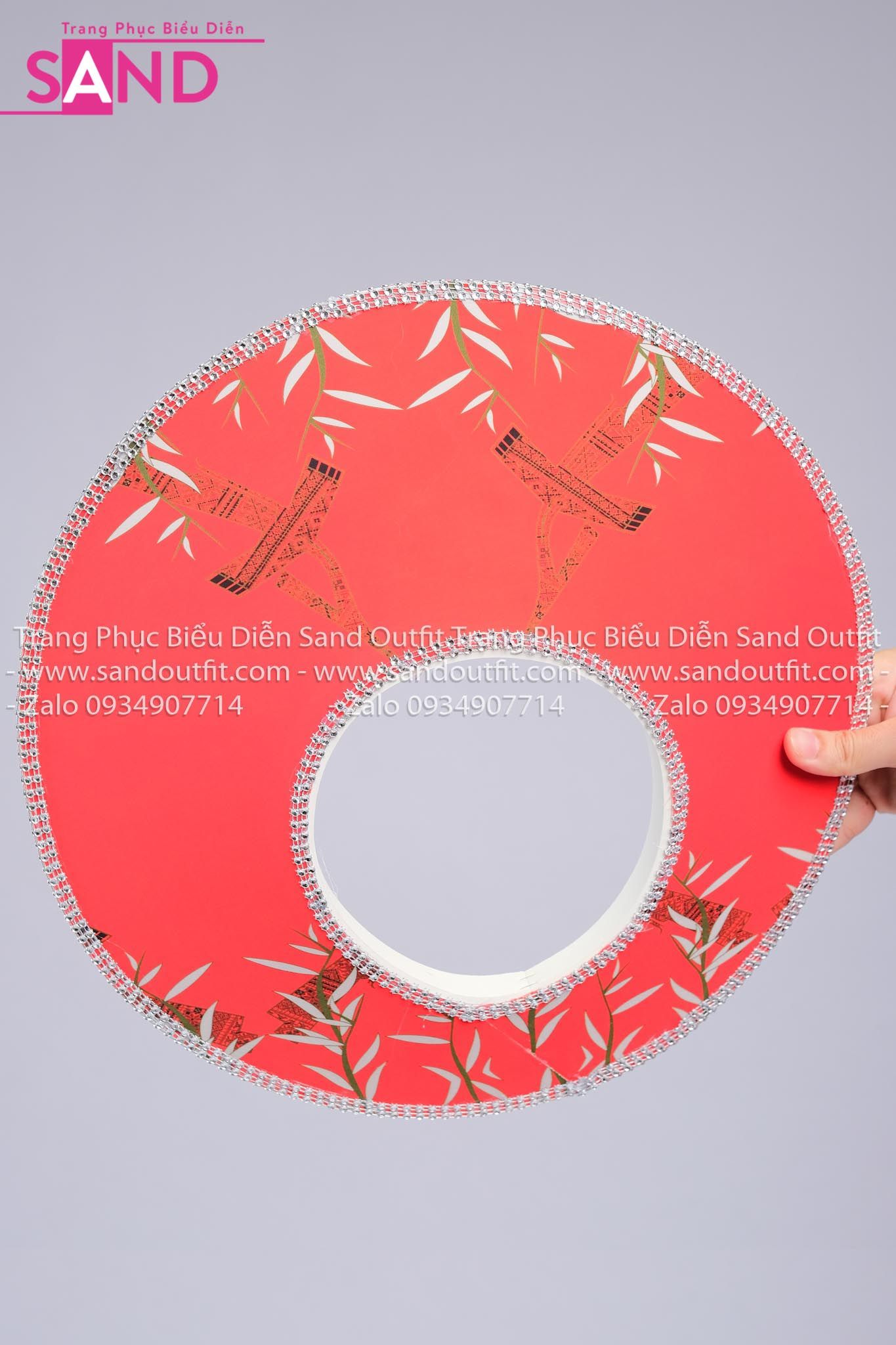 DMA0409 Mấn Áo Dài Thiết Kế Hoạ Tiết Nền Đỏ