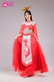 THL0406 Trang Phục Âu Lạc Đỏ Cách Tân - Nữ
