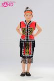 KTN0401 Trang Phục Tây Nguyên Trẻ Em Nam - Màu Đỏ