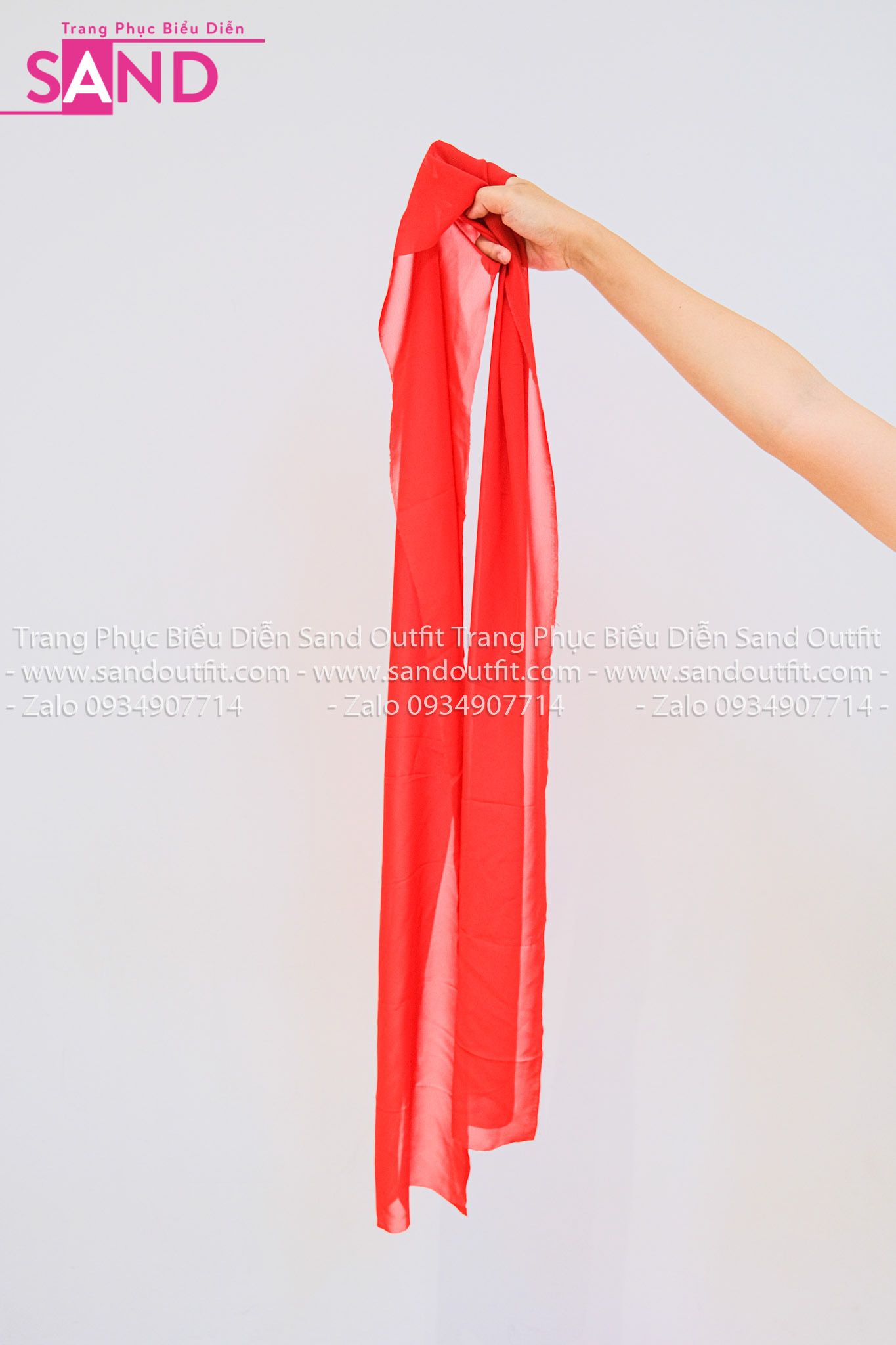 DPK0402 Khăn Lụa Đỏ Biểu Diễn 1m80x27cm