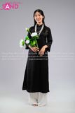 TAC0101 Áo Dài Lụa Tây Thi Đen Nữ