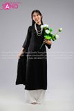TAC0101 Áo Dài Lụa Tây Thi Đen Nữ