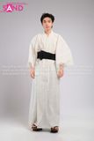 TNN0004 Áo Yukata Nam Truyền Thống Nhật Bản - Trắng