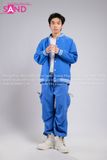 Outfit Phối Sẵn - (Quần Thụng Xanh Dương phối Áo Khoác Bomber Xanh Dương)