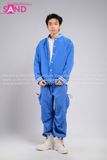 Outfit Phối Sẵn - (Quần Thụng Xanh Dương phối Áo Khoác Bomber Xanh Dương)