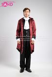 TAV0403 Vest Dracula Halloween Đỏ Gothic