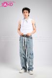 Outfit Phối Sẵn - (Quần Jean (7) phối Áo Tanktop Trắng )