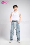 Outfit Phối Sẵn - (Quần Jean (7) phối Áo Tanktop Trắng )